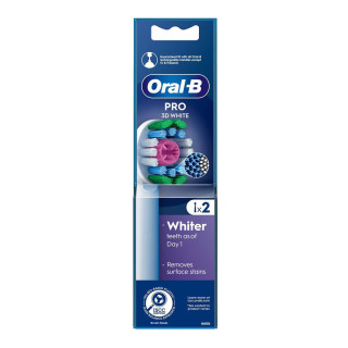 Oral-B Pro 3D White Ανταλλακτικές Κεφαλές Ηλεκτρικής Οδοντόβουρτσας 2τμχ