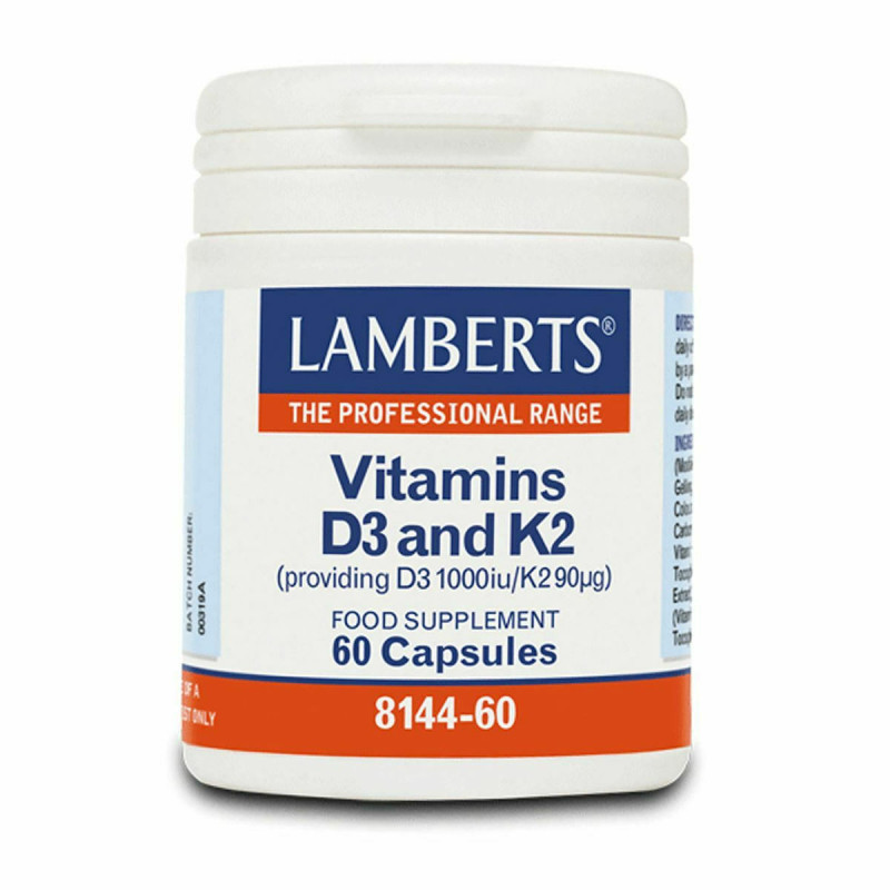Lamberts Vitamin D3 1000iu & K2 90µg 1000iu 60 κάψουλες Lamberts Vitamin D3 1000iu & K2 90µg 1000iu 60 κάψουλες