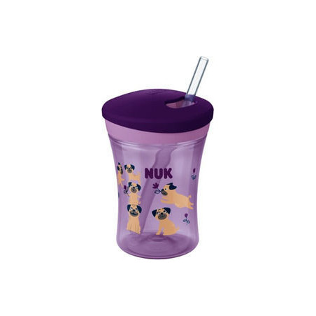 Nuk Παιδικό Ποτηράκι Action Cup από Πλαστικό Μωβ 230ml για 12m+