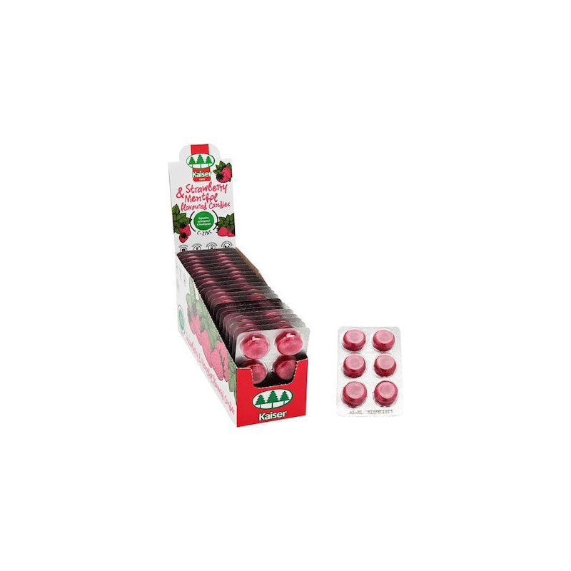 Καραμέλες Strawberry & Menthol Sore Throat Candies Με Βιταμίνη C & Ψευδάργυρο Για Τον Ερεθισμένο Λαιμό & Τον Βήχα Vegan 6τμχ Καραμέλες Strawberry & Menthol Sore Throat Candies Με Βιταμίνη C & Ψευδάργυρο Για Τον Ερεθισμένο Λαιμό & Τον Βήχα Vegan 6τμχ