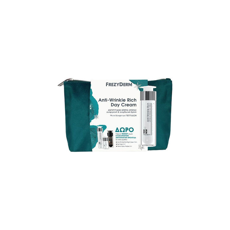 Frezyderm Πακέτο Anti-Wrinkle Rich Day Cream 50ml & ΔΩΡΟ Νεσεσέρ Rich Night Cream 15ml & Eye Cream 5ml & Velvet Colors 2ml Frezyderm Πακέτο Anti-Wrinkle Rich Day Cream 50ml & ΔΩΡΟ Νεσεσέρ Rich Night Cream 15ml & Eye Cream 5ml & Velvet Colors 2ml