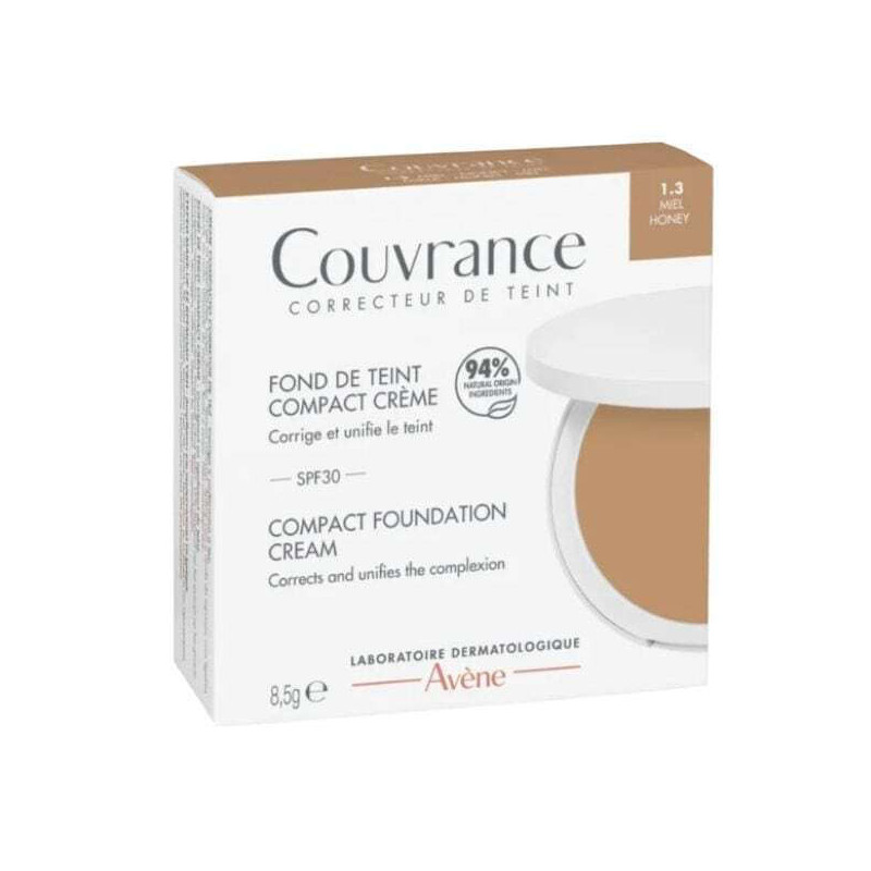 Avene Couvrance Compact Make Up SPF30 1.3 Miel Honey 8.5gr Avene Couvrance Compact Make Up SPF30 1.3 Miel Honey 8.5gr