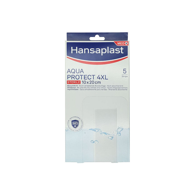 Hansaplast Aδιάβροχα και Αποστειρωμένα Αυτοκόλλητα Επιθέματα Aqua Protect 4XL 10x20cm 5τμχ Hansaplast Aδιάβροχα και Αποστειρωμένα Αυτοκόλλητα Επιθέματα Aqua Protect 4XL 10x20cm 5τμχ