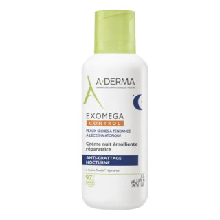 A-Derma Exomega Control Repairing Emollient Night Cream, Επανορθωτική Μαλακτική Κρέμα Νυκτός 400ml