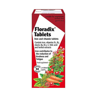 Power Health Floradix Βιταμίνη για Ενέργεια, Ενίσχυση του Ανοσοποιητικού, τα Μαλλιά & τo Δέρμα 7mg 84 ταμπλέτες