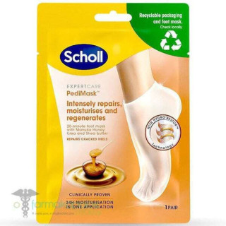 Dr. Scholl's Pedi Mask (1 ζευγάρι) - Μάσκα Ποδιών για Επανόρθωση και Ενυδάτωση
