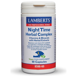 Lamberts Night Time Herbal Complex Συμπλήρωμα για το Άγχος & τον Ύπνο 2 κάψουλες Λεμόνι