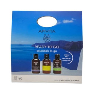 Apivita Promo Ready To Go Essentials (3τμχ) - Σετ Περιποίησης Μαλλιών, Σώματος και Προσώπου