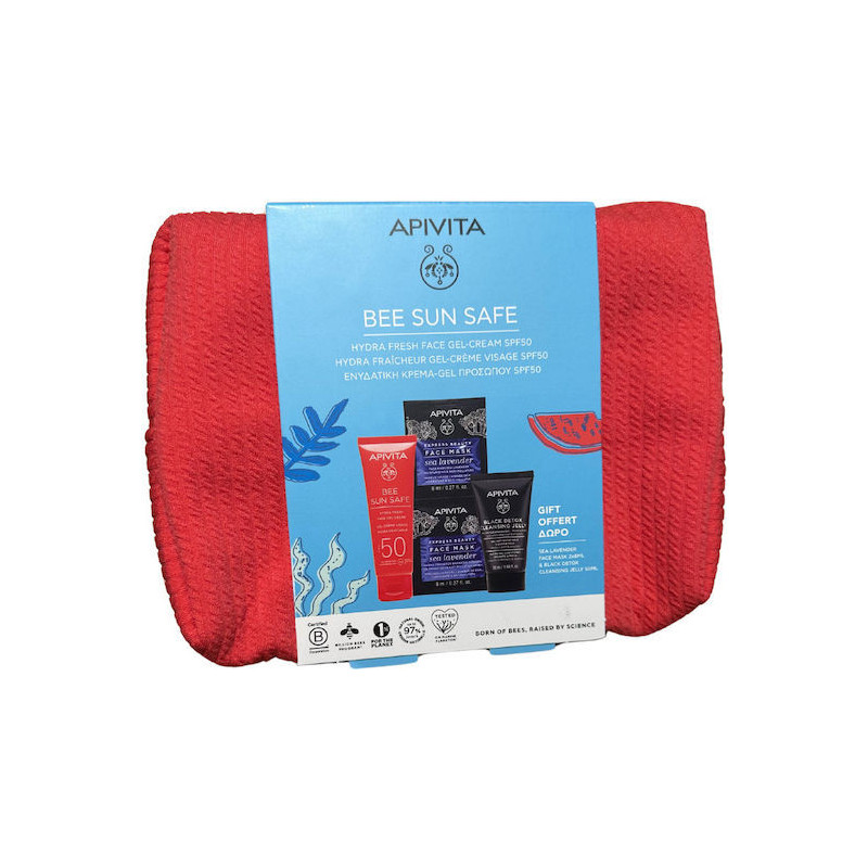 Apivita Promo Bee Sun Safe Hydra Fresh Face Gel - Cream SPF50 (50ml) & Δώρο Μάσκες και Καθαριστικό Προσώπου Apivita Promo Bee Sun Safe Hydra Fresh Face Gel - Cream SPF50 (50ml) & Δώρο Μάσκες και Καθαριστικό Προσώπου