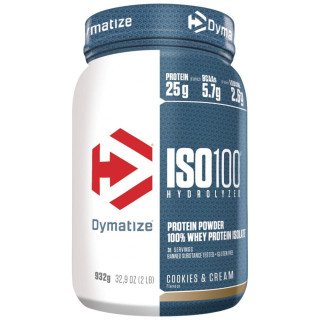 Dymatize ISO 100 Hydrolyzed Πρωτεΐνη Ορού Γάλακτος Χωρίς Γλουτένη με Γεύση Cookies & Cream 900gr