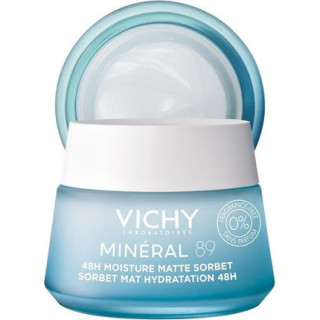 Vichy Mineral 89 48h Moisture Matte Sorbet Ενυδατική Κρέμα-Τζελ για Μικτή-Λιπαρή Επιδερμίδα 50ml