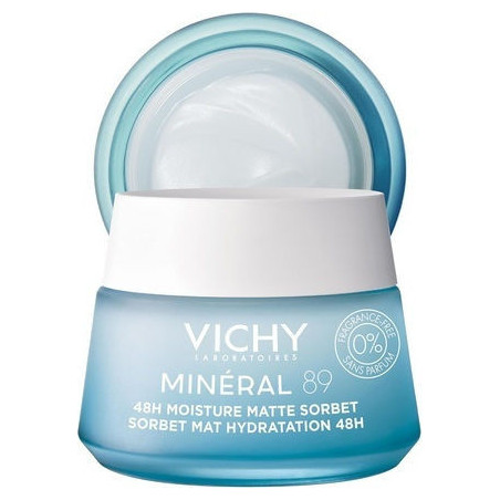 Vichy Mineral 89 48h Moisture Matte Sorbet Ενυδατική Κρέμα-Τζελ για Μικτή-Λιπαρή Επιδερμίδα 50ml