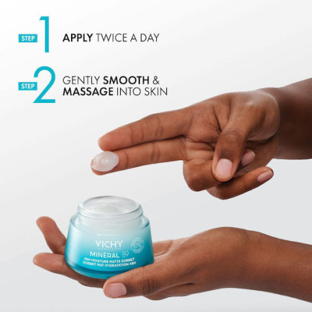 Vichy Mineral 89 48h Moisture Matte Sorbet Ενυδατική Κρέμα-Τζελ για Μικτή-Λιπαρή Επιδερμίδα 50ml