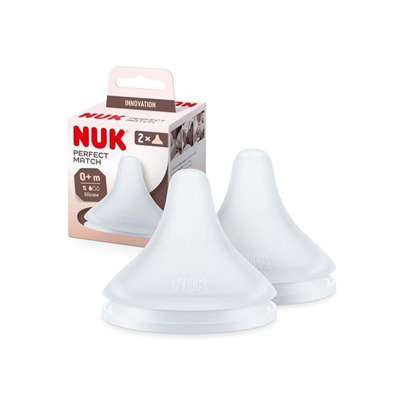 Nuk Θηλές από Σιλικόνη Μικρής Ροής για 0+ μηνών 2τμχ Nuk Θηλές από Σιλικόνη Μικρής Ροής για 0+ μηνών 2τμχ