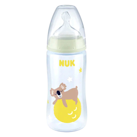 Nuk Πλαστικό Μπιμπερό First Choice Plus Night Κατά των Κολικών με Θηλή Σιλικόνης 300ml για 6-18 μηνών