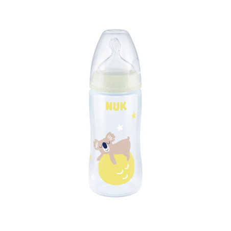 Nuk Πλαστικό Μπιμπερό First Choice Plus Night Κατά των Κολικών με Θηλή Σιλικόνης 300ml για 6-18 μηνών