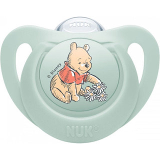 Nuk Πιπίλα Σιλικόνης Disney Winnie Φυστικί με Θήκη για 0-6 μηνών