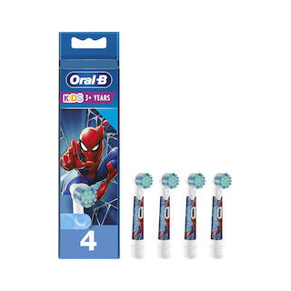 Oral-B Stages Kids Spiderman Ανταλλακτικά Παιδικής Ηλεκτρικής Οδοντόβουρτσας, 4 τεμάχια