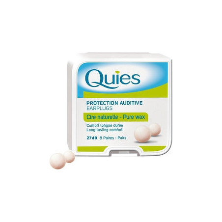 PHARMAQ Quies Earplugs Pure Wax 8 ζεύγη