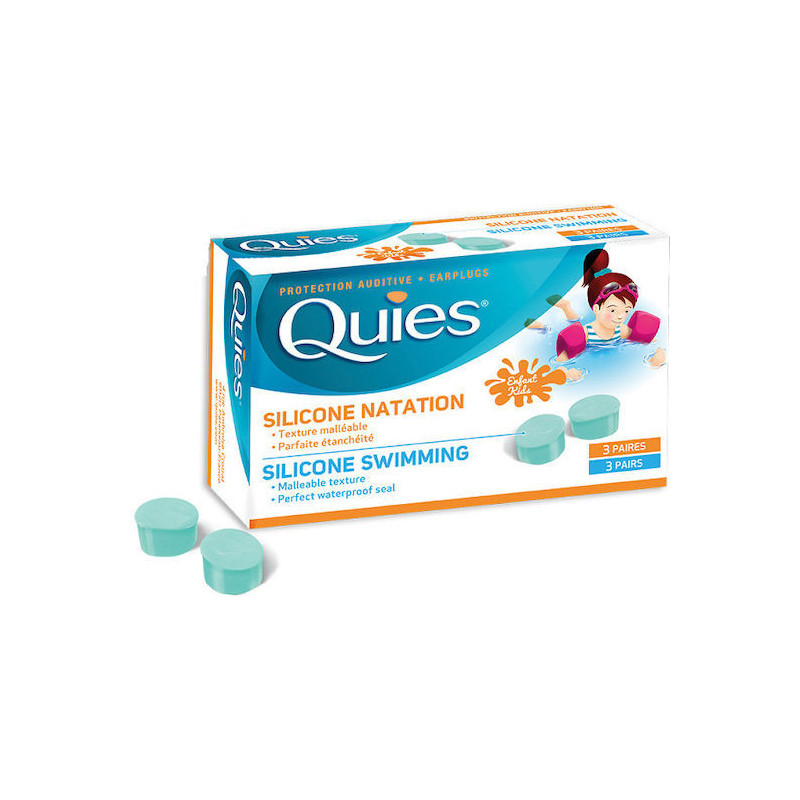 Quies Παιδικές Ωτοασπίδες Σιλικόνης για Κολύμβηση 6τμχ. Quies Παιδικές Ωτοασπίδες Σιλικόνης για Κολύμβηση 6τμχ.