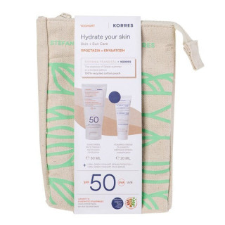 Korres Promo Yoghurt Hydrate your Skin Αντηλιακή Κρέμα Προσώπου SPF50 50ml, Αφρώδης Κρέμα Καθαρισμού 20ml & Serum Προσώπου 1,5ml