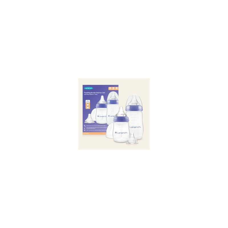 Lansinoh Feeding Bottle Starter Set 1x160ml & 1x240ml & 1xFFT Lansinoh Feeding Bottle Starter Set 1x160ml & 1x240ml & 1xFFT