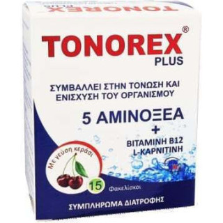 Medichrom Tonorex Plus Ειδικό Συμπλήρωμα Διατροφής 15 φακελίσκοι Κεράσι