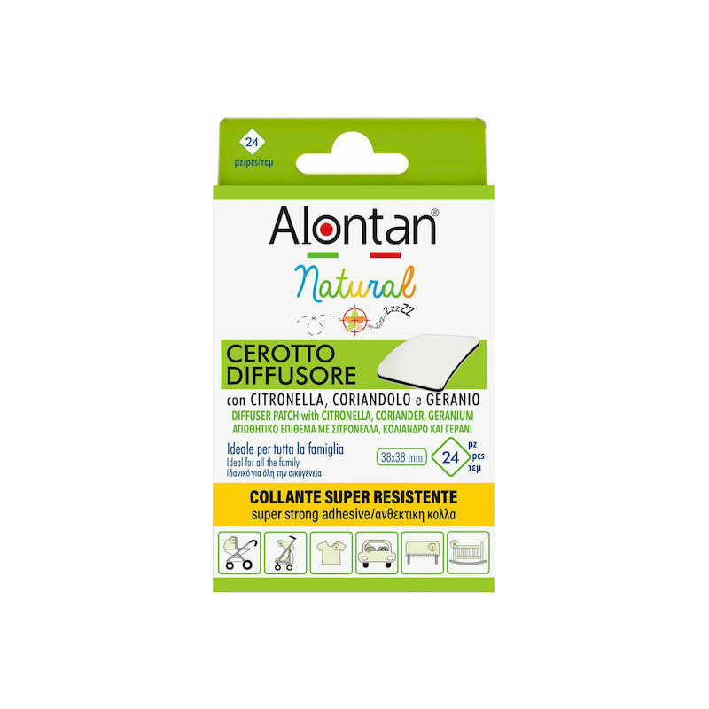 ALONTAN Natural Αυτοκόλλητα Εντομοαπωθητικά Τσιρότα 38x38mm 24τμχ ALONTAN Natural Αυτοκόλλητα Εντομοαπωθητικά Τσιρότα 38x38mm 24τμχ