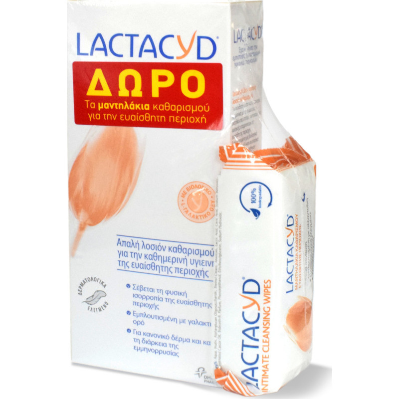 Lactacyd Set Intimate lotion 300ml & Μαντηλάκια 15tem Lactacyd Set Intimate lotion 300ml & Μαντηλάκια 15tem
