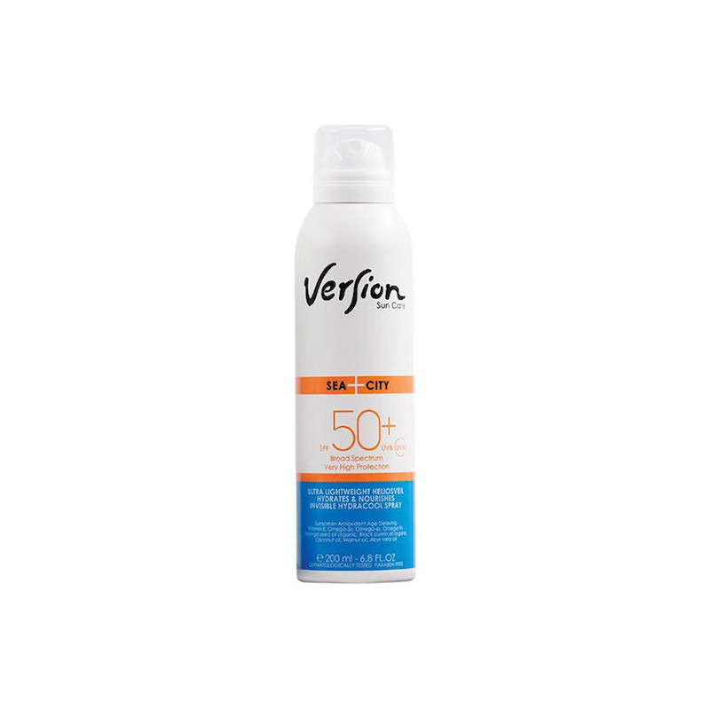 Version Sea & City Invisible Hydracool Spray SPF50+,Αόρατο Σπρέι Σώματος SPF50+ 200ml Version Sea & City Invisible Hydracool Spray SPF50+,Αόρατο Σπρέι Σώματος SPF50+ 200ml