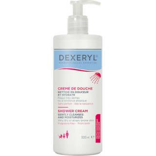 Pierre Fabre Dexeryl Shower Cream - Καθαρισμός Πολύ Ξηρής Επιδερμίδας με Τάση Ατοπίας, 500ml