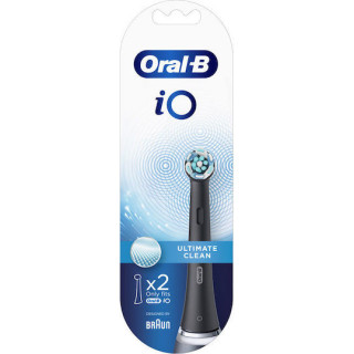 Oral-B iO Ultimate Clean Black Ανταλλακτικές Κεφαλές 2 Τεμάχια