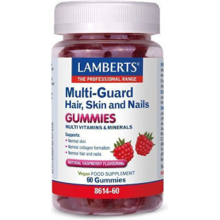 Lamberts Multi Guard Hair, Skin and Nails Gummies με Φυσική Γεύση Σμέουρο 60 Gummies