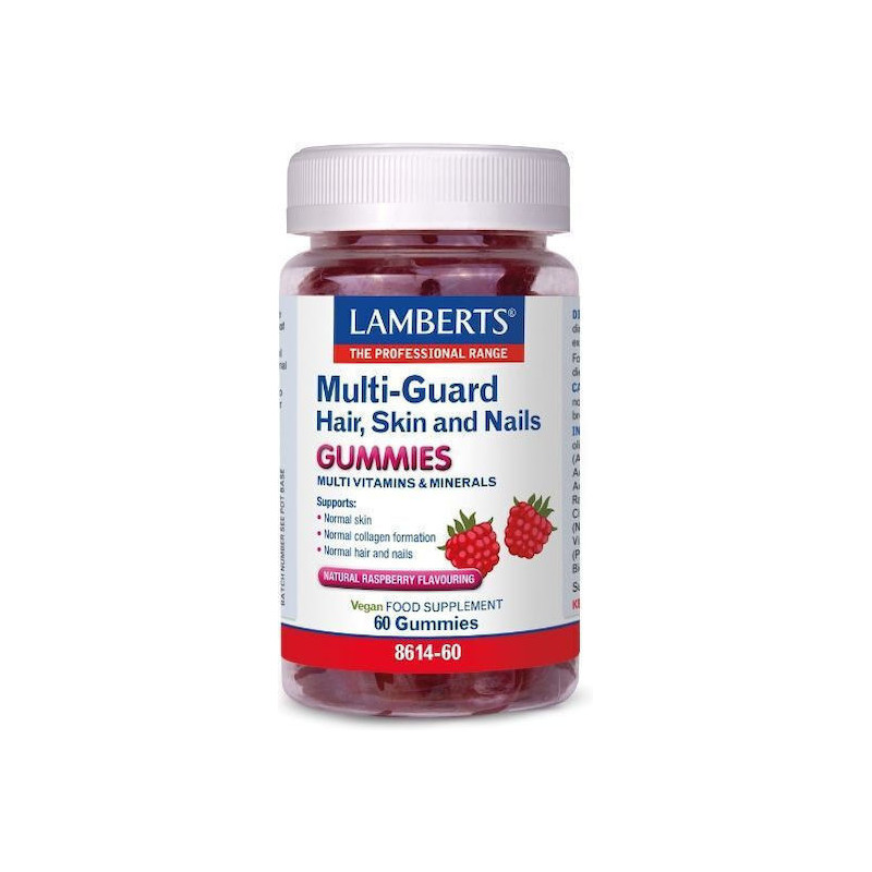 Lamberts Multi Guard Hair, Skin and Nails Gummies με Φυσική Γεύση Σμέουρο 60 Gummies Lamberts Multi Guard Hair, Skin and Nails Gummies με Φυσική Γεύση Σμέουρο 60 Gummies