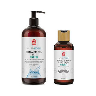 Vican Wise Men Shower Gel Fresh 3in1 500ml & Δώρο Beard & Hair Shampoo Fresh 200ml