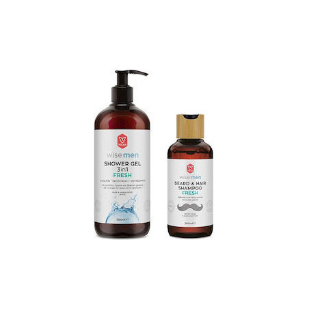 Vican Wise Men Shower Gel Fresh 3in1 500ml & Δώρο Beard & Hair Shampoo Fresh 200ml