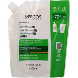 Vichy Dercos Anti-dandruff Ds Refill Σαμπουάν Kατά της Πιτυρίδας & της Ξηροδερμίας για Ξηρά Μαλλιά Μαλλιά 390ml