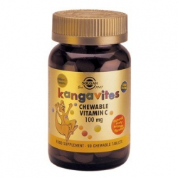 Solgar Kangavites vitamin C 100mg 90 Μασώμενα δισκία με γεύση πορτοκαλι