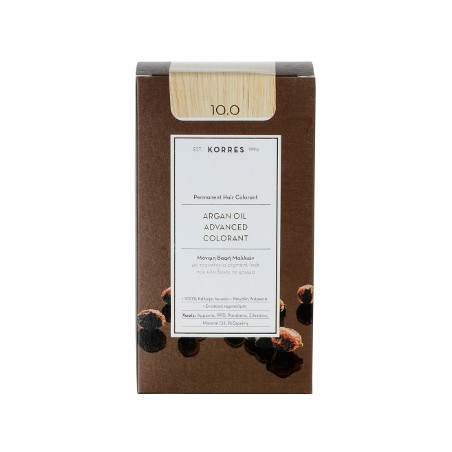Korres Argan Oil Advanced Colorant 10.0 Ξανθό Πλατίνας Φυσικό 50ml Korres Argan Oil Advanced Colorant 10.0 Ξανθό Πλατίνας Φυσικό 50ml