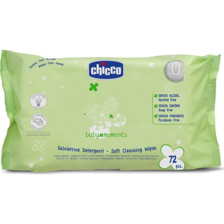 Chicco Baby Moments Μωρομάντηλα Χωρίς καπάκι 72 τεμ.